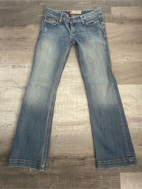 BKE Women's Light Blue Flare Jeans